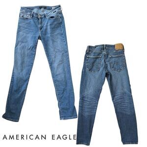 American Eagle Airflex + Slim Straight Crop Jeans Men's Size  28x30 Stretch